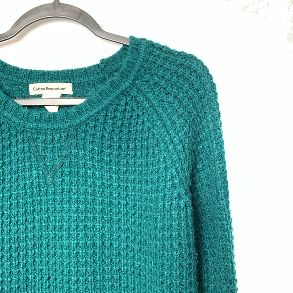 Cotton Emporium Forest Green Chunky Knit Sweater - Picture 3 of 5